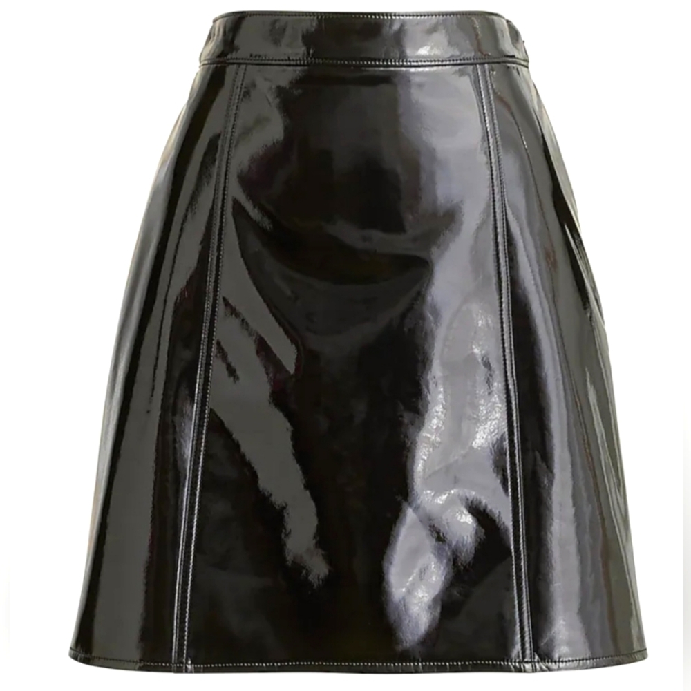 J.CREW Faux Patent Leather Mini Skirt